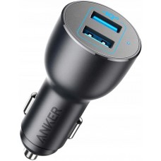 Automobilinis įkroviklis 12-24V 2xUSB 36W juodas (black) Anker